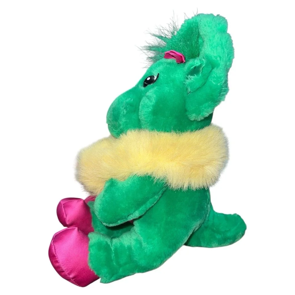 BARNEY THE‎ DINOSAUR BABY BOP PRINCESS PLUSH WITH PURSE 1996 RARE!!
